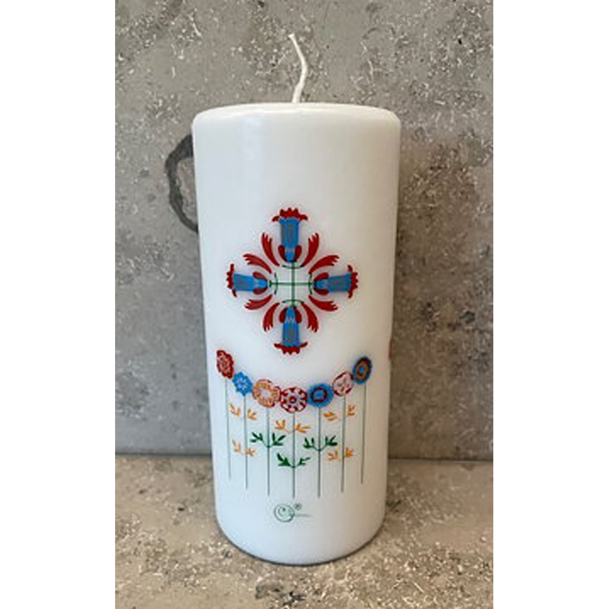 Blockljus Blomranka