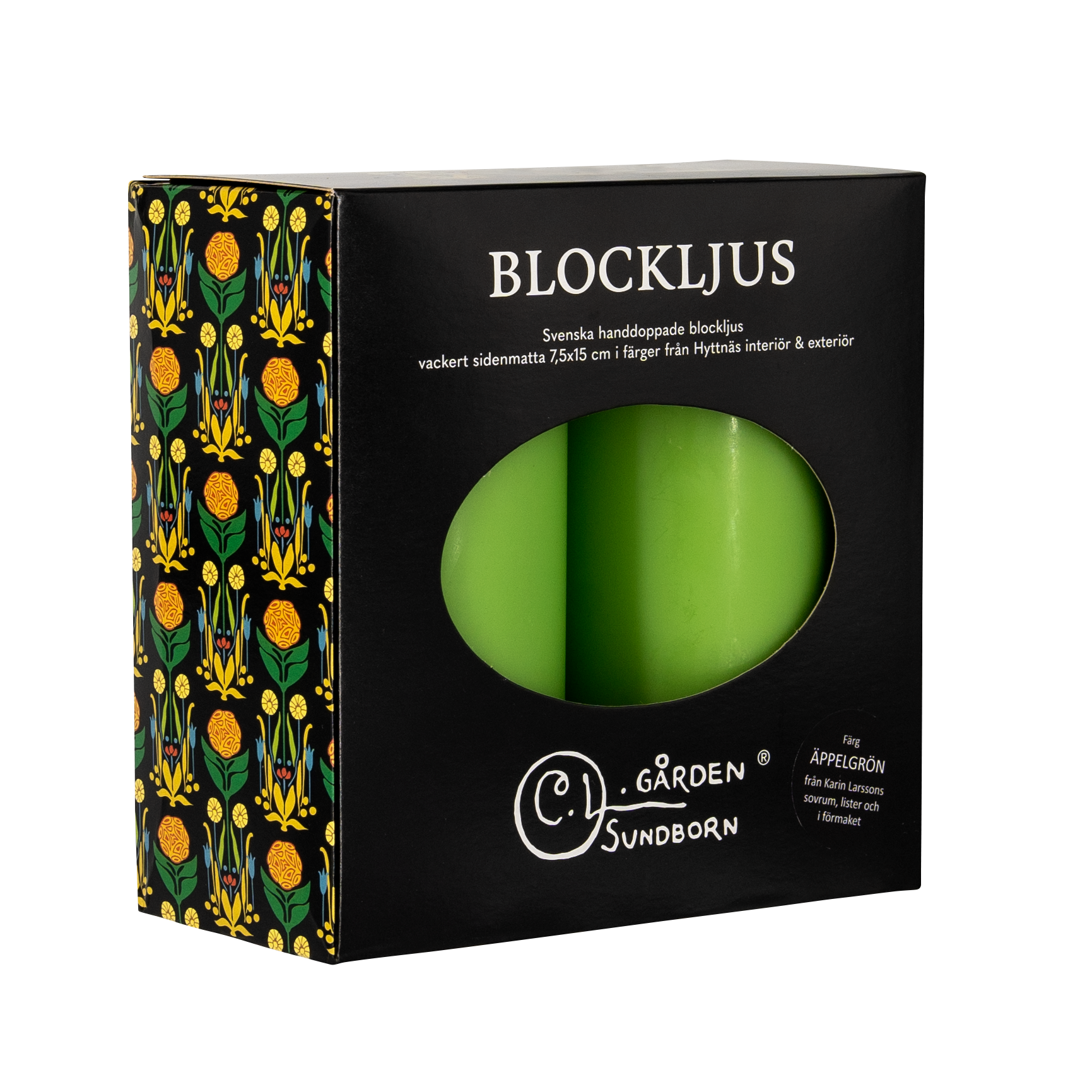 Blockljus Äppelgrön
