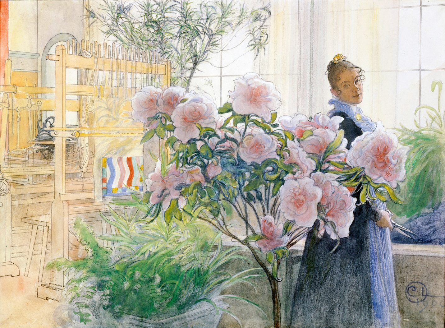 Azalea-Akvarell-Carl-Larsson-1906