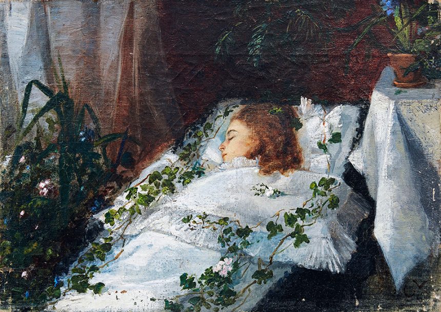 I EVIG VILA. Olja, Carl Larsson, 1878.