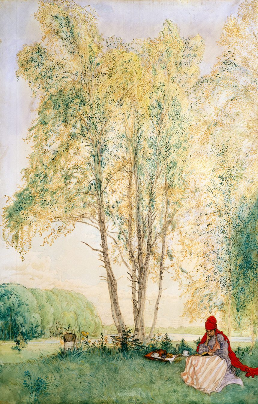 Carl-Larsson-Under-Bjorkarna-1902-Sundborn