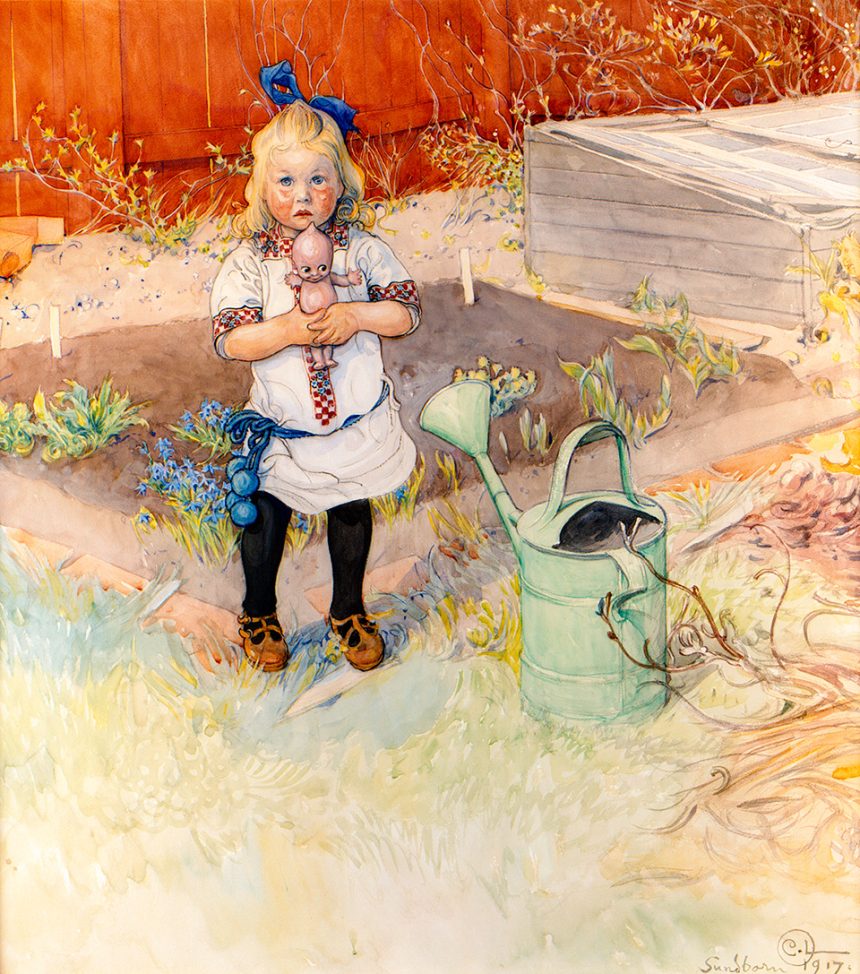 Den-underliga-dockan-Akvarell-Carl-Larsson-1917