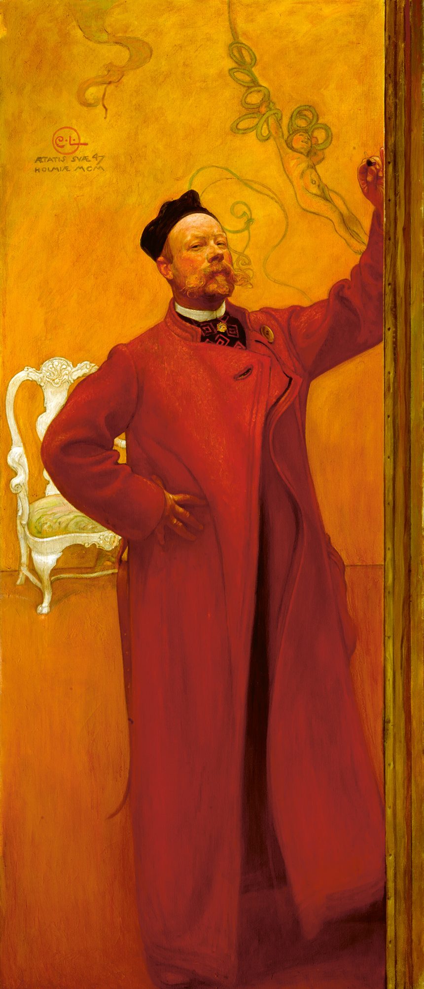 Framfo╠êr-spegeln-Olja-Carl Larsson-1900.
