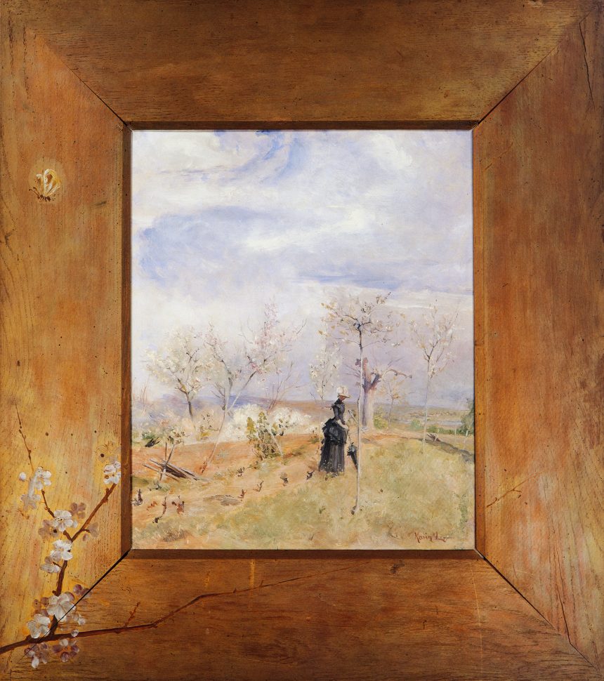 KÖRSBÄRSBLOM. Akvarell, Karin Larsson, 1884.