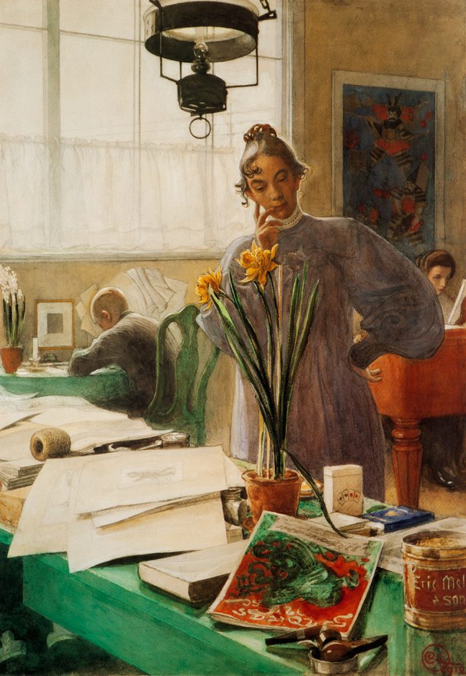 Min-hustru-Akvarell-Carl-Larsson-1912