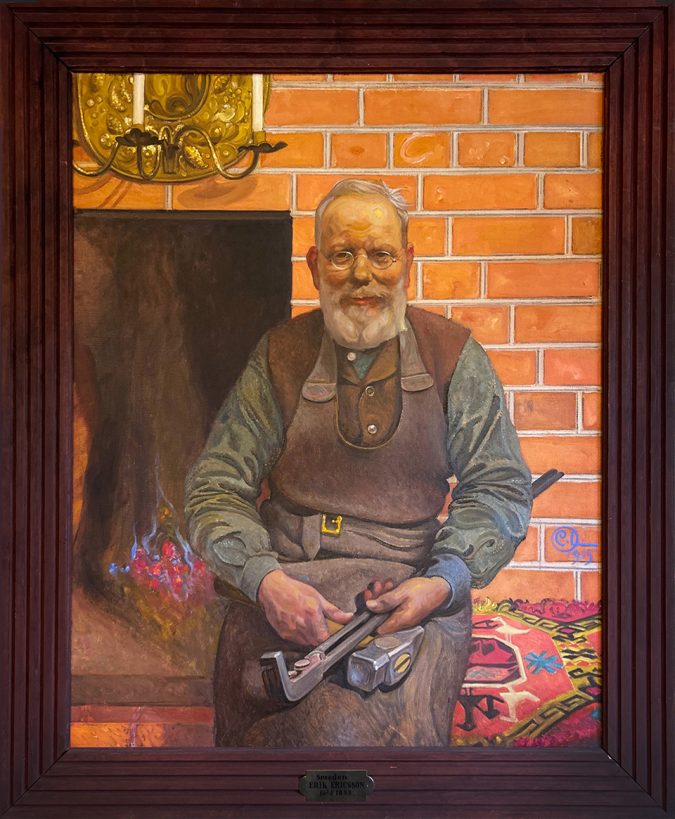 Smeden-Erik-Ericson-Olja-Carl-Larsson-1915